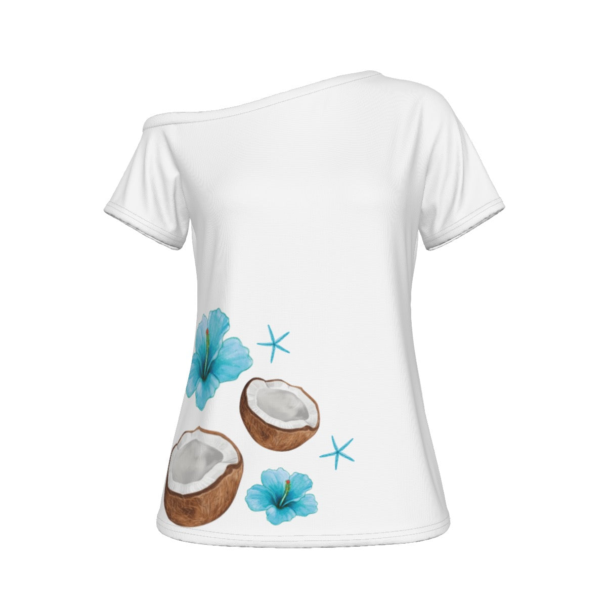 Blue Breeze Women's Off-Shoulder T-shirt